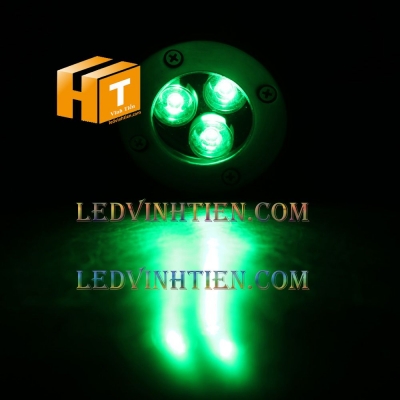 Đèn led âm đất 3W xanh lá