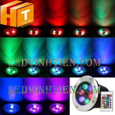 Đèn led âm đất 5W RGB