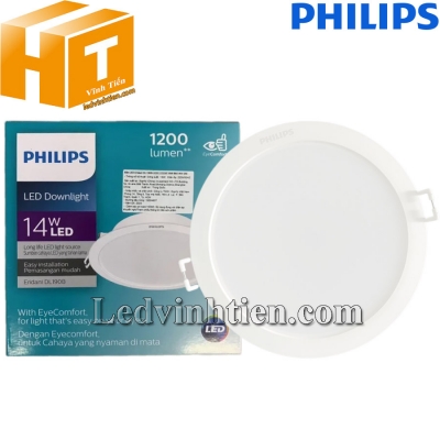 Đèn led âm trần Eridani DL190B LED11 D150 14W WH SNI Philips
