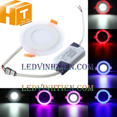 Đèn led âm trần tròn 18+6w 3 chế độ