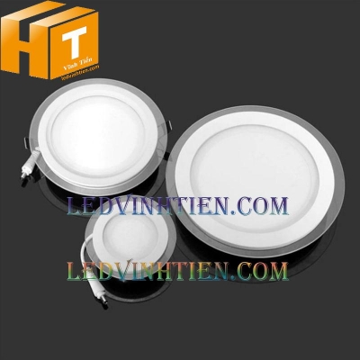 Đèn led âm trần viền kính 12w