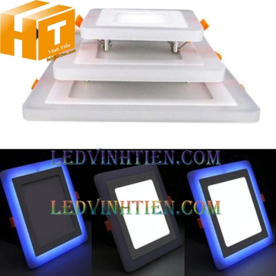 Đèn led âm trần vuông 12+4w