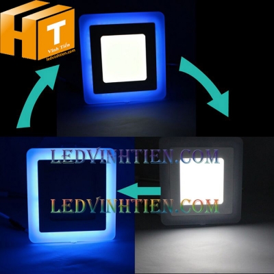 Đèn led âm trần vuông 3+3w