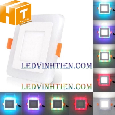 Đèn led âm trần vuông 6+3w