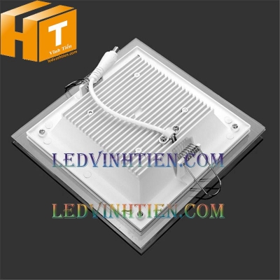 Đèn led âm trần vuông viền kính 12w