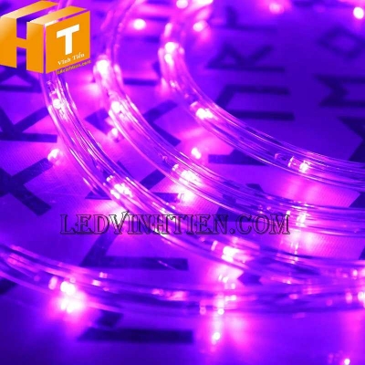 Đèn led dây 220V ống tròn màu hồng