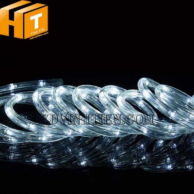 Đèn led dây 220V ống tròn màu trắng