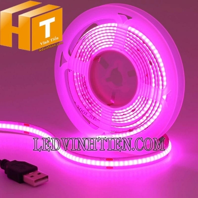 Đèn led dây COB 5V màu hồng