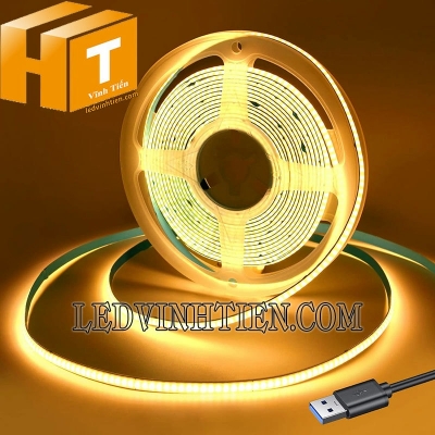 Đèn led dây COB 5V màu vàng
