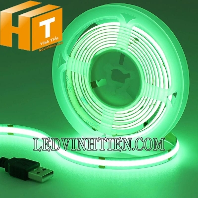 Đèn led dây COB 5V màu xanh lá