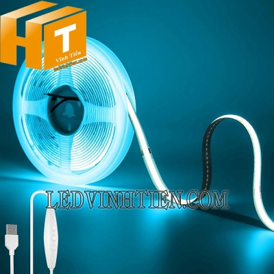 Đèn led dây COB 5V màu xanh ngọc