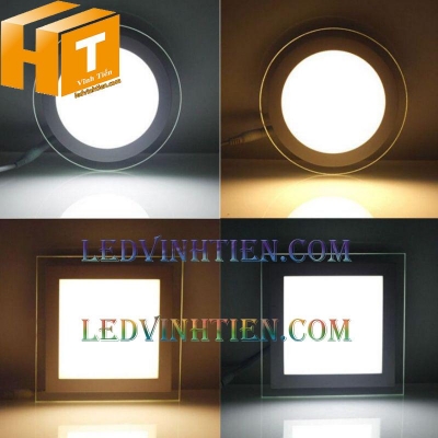 Đèn led âm trần viền kính 6w