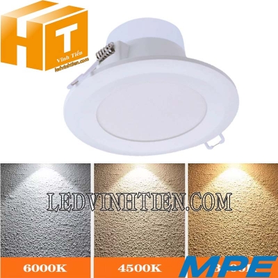 Đèn led downlight 3 màu DLC 6W MPE
