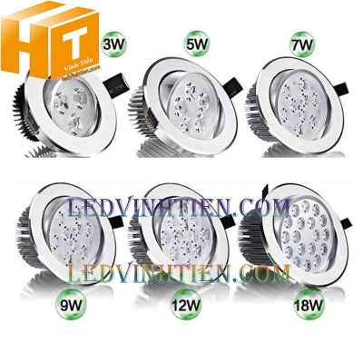 Đèn led mắt ếch âm trần 7w