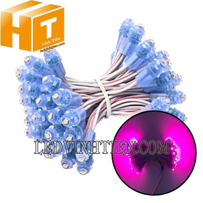 Led đúc f7 5V đầu trong màu hồng