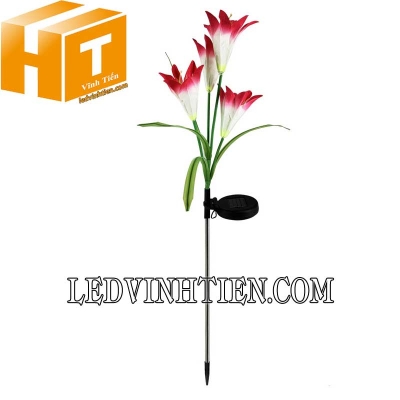 Đèn cây hoa ly năng lượng mặt trời màu đỏ