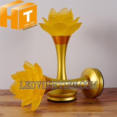 Đèn led hoa sen màu vàng