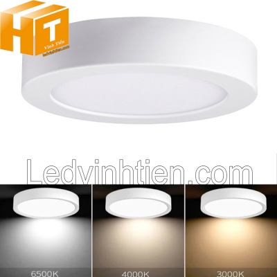 Đèn led ốp trần 6W tròn 3 màu