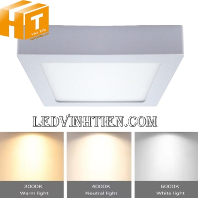  Đèn ốp nổi vuông 12w 3 màu