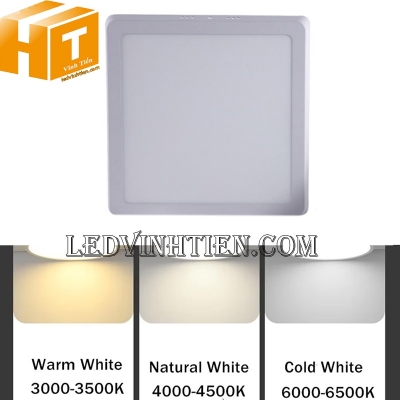 Đèn ốp nổi vuông 24w 3 màu