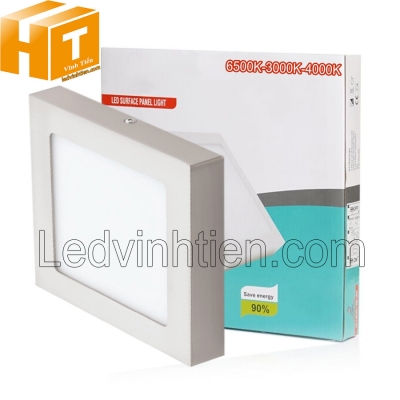 Đèn led ốp trần vuông 6W 3 màu