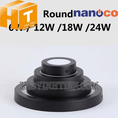 Đèn led panel ốp trần 12W viền đen Nanoco