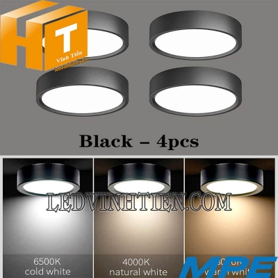 Đèn led panel vuông nổi viền đen 3 màu SSPLB-12W