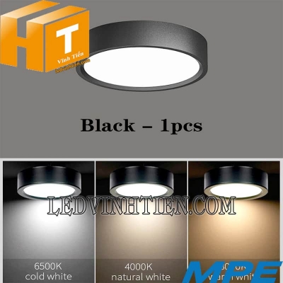 Đèn led panel vuông nổi viền đen 3 màu SSPLB-24W