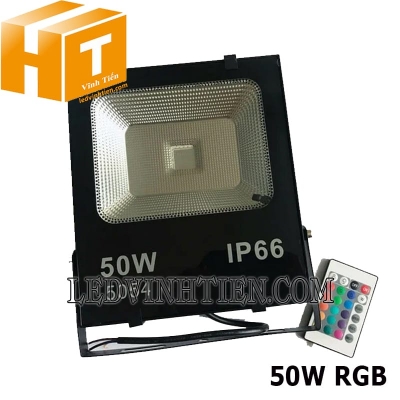 Đèn pha led 50W đổi màu chóa kim cương