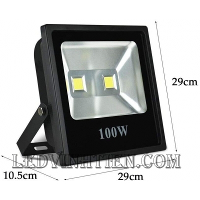 Đèn pha led vỏ đen 100W