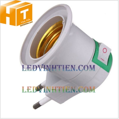 Đui đèn E27 có công tắc