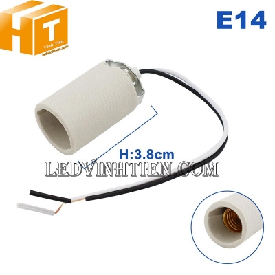 Đui sứ E14 chống cháy