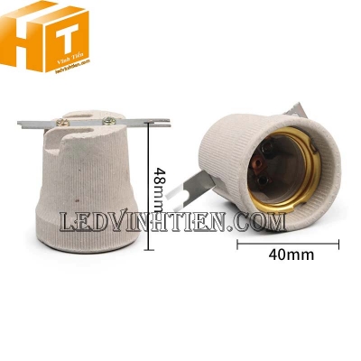 Đui đèn sứ e27 bát L