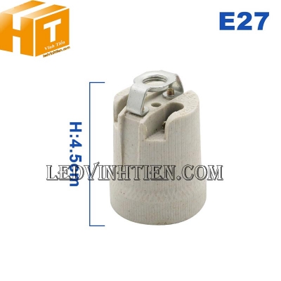 Đui đèn sứ E27 bát U