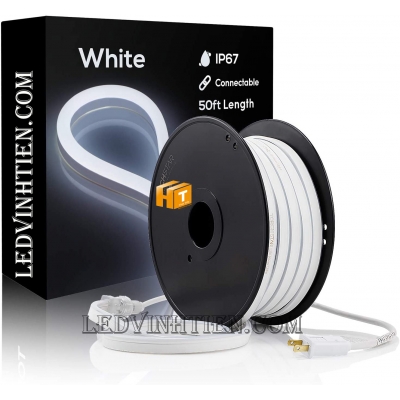 Led Dây Neon Flex 220V Cuộn 100m Màu Trắng