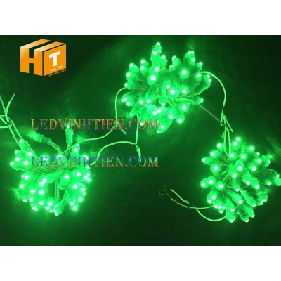 Led đúc F5 12V đế 9mm đầu đục xanh lá