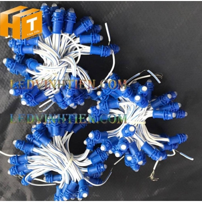 Led đúc F5 12V đế 9mm đầu đục xanh dương