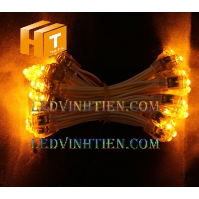 Led đúc F5 12V đế 9mm màu vàng