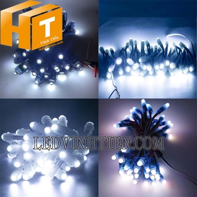 Led đúc f7 5V đầu đục màu trắng