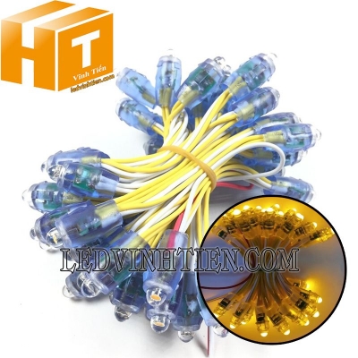 Led đúc f7 5V đầu trong màu vàng đậm
