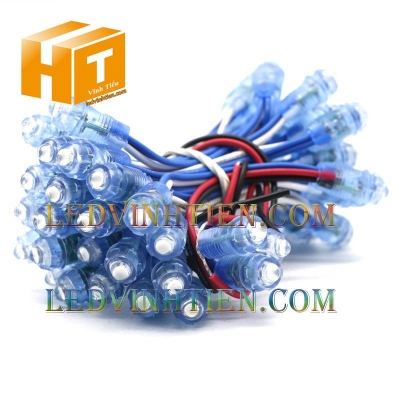 Led đúc F8 12V đầu trong xanh dương
