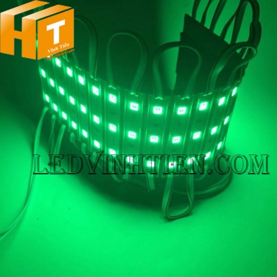 Led hắt 12V 5054 3 bóng xanh lá