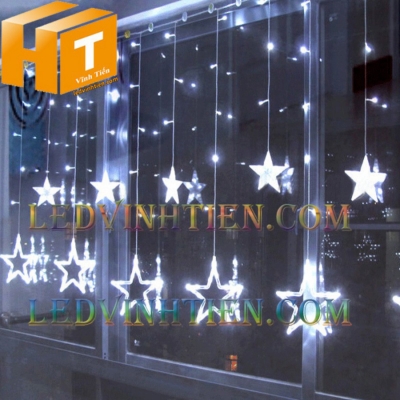 Đèn led rèm ngôi sao màu trắng