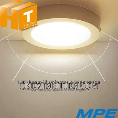 Led panel tròn nổi 3 màu 6w, 12w, 18w, 24w SRPL trắng, vàng trung tính