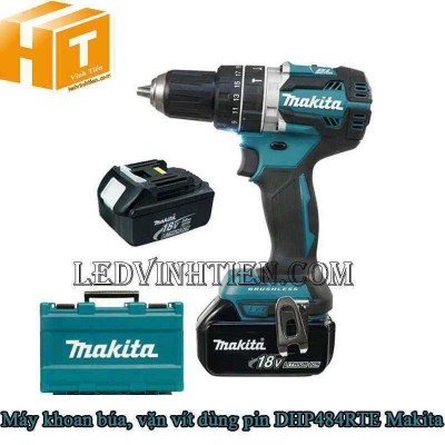 Máy khoan búa, vặn vít dùng pin Makita DHP484RTE 