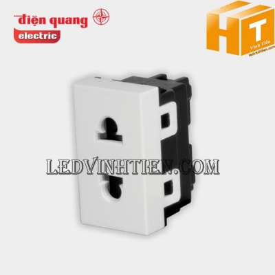 Ổ cắm 2 chấu đơn ĐQ IW1 O2PS W Điện Quang