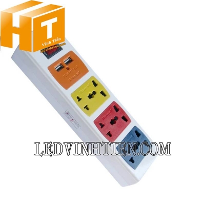 Ổ cắm 3 ổ 5 chấu kèm USB Robot Special 3S5U