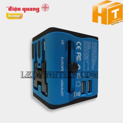 Ổ cắm du lịch ĐQ ESK TV06 2U Điện Quang