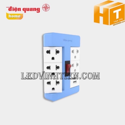 Ổ cắm Xoay 90° ĐQ ESK RT 53 2USB Điện Quang