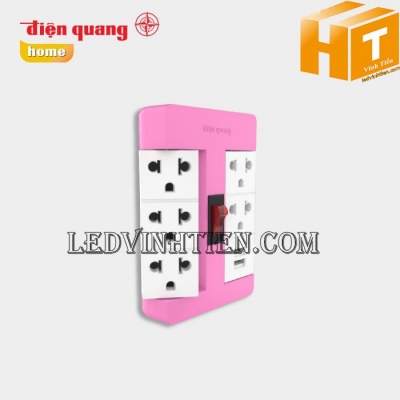 Ổ cắm Xoay 90° ĐQ ESK RT 53 2USB Điện Quang